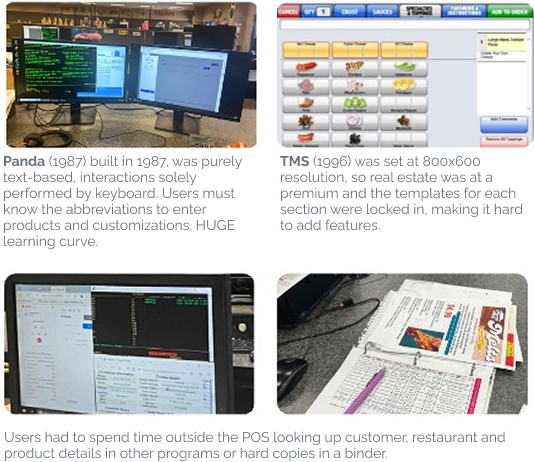 Photos of the old POS systems